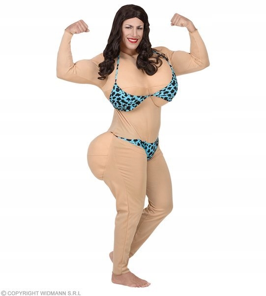 Kostým Miss Bikini Pakerka Bakalářský Silák M/L