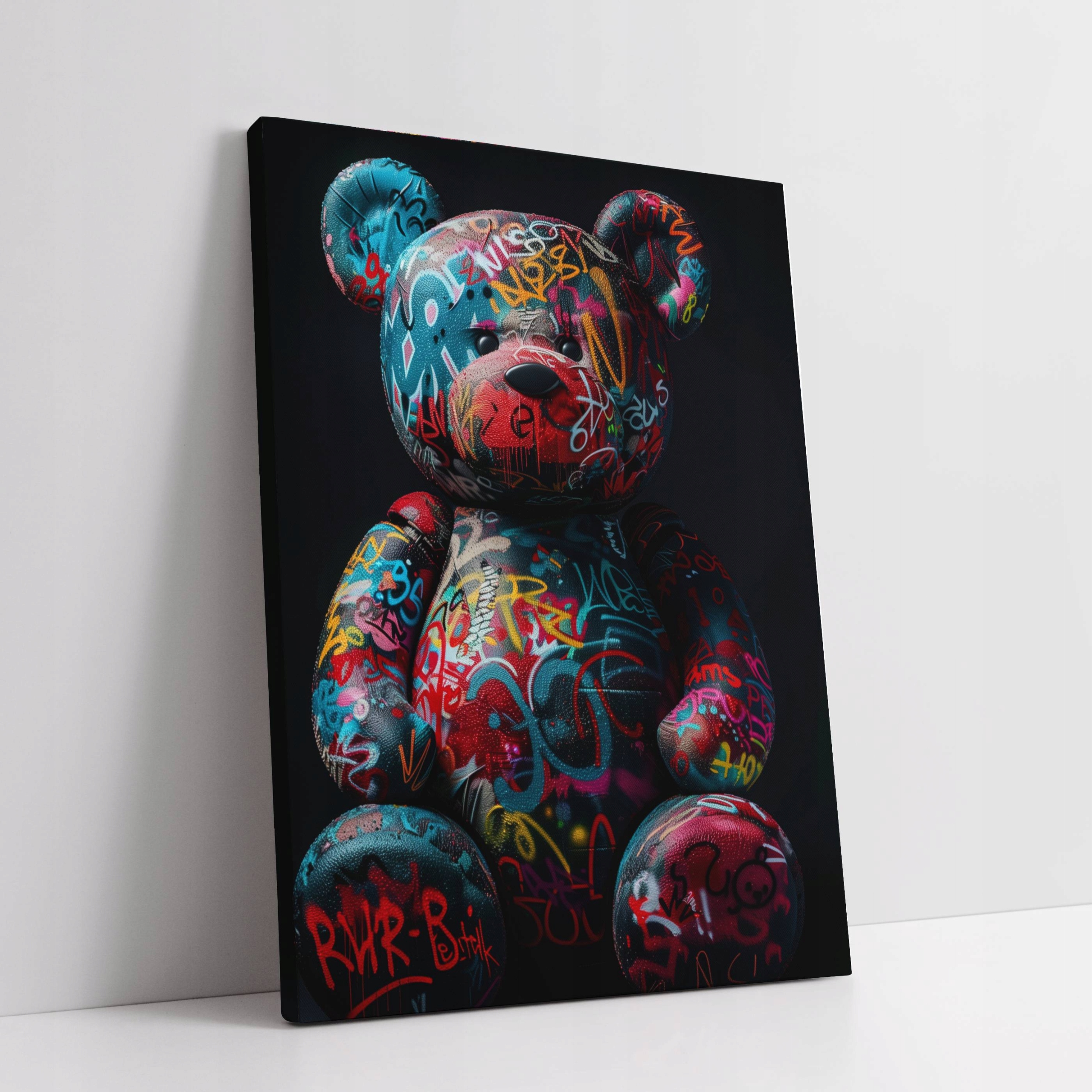 Obraz na plátně Grafitti Medvídek Moderní módní do domu obývacího pokoje 90x120