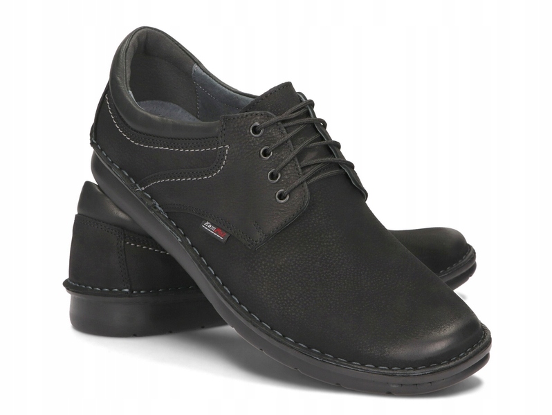 

Buty Męskie Zamszowe Tęgie Szyte 011 Czarny 41