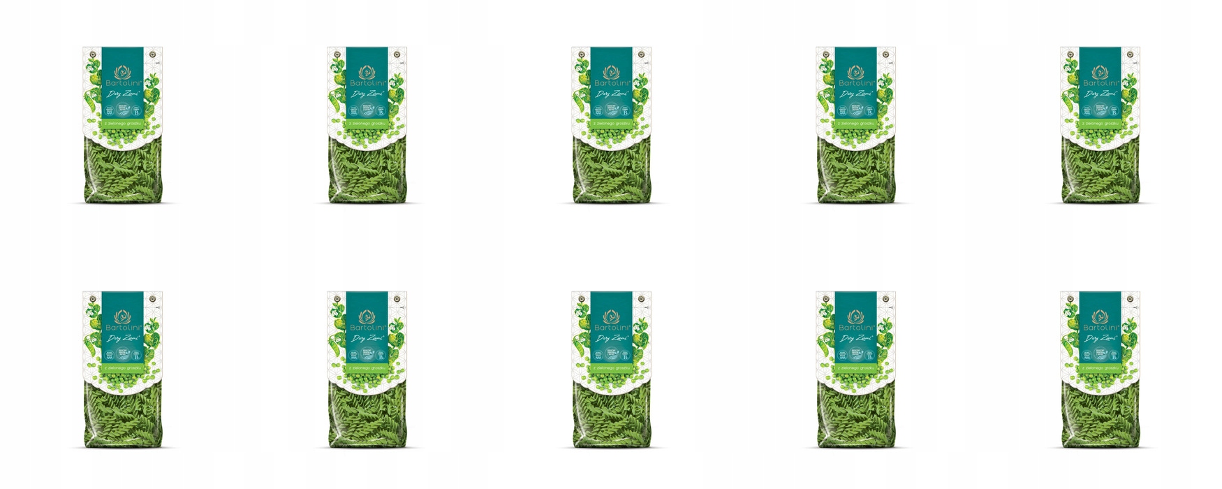 Levně 10 x 250 g Bartolini Těstoviny ze zeleného hrášku vřeteno Karton