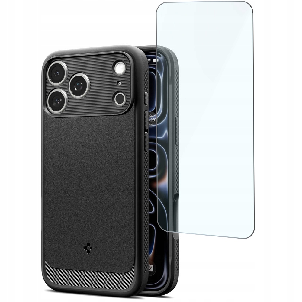 Etui ochronne do iPhone 17 Pro Max, Spigen Rugged Armor do MagSafe szkło