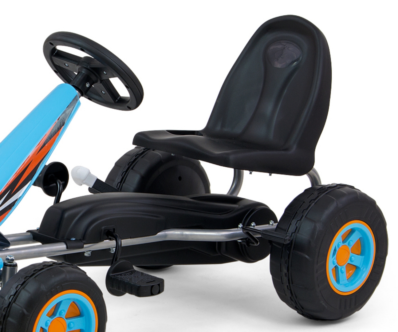 Gokart na pedały hamulec ręczny Viper Blue Milly Mally dla dzieci do 30 kg Szerokość pojazdu 46 cm