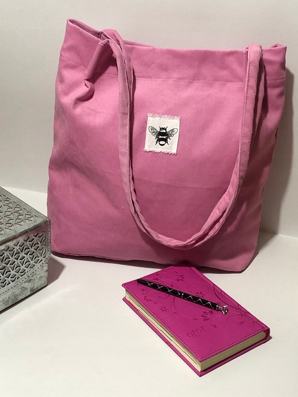 SZTRUKSOWA TORBA WOREK TOREBKA SHOPPERKA RÓŻOWA Marka inna