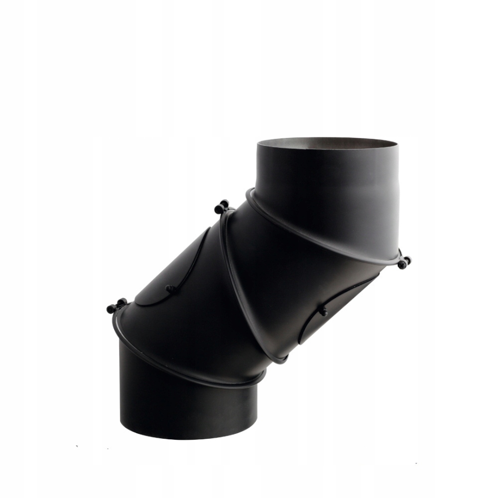 Kouřové koleno s nastavitelným černým čtyřsegmentovým připojením 160 mm Darco