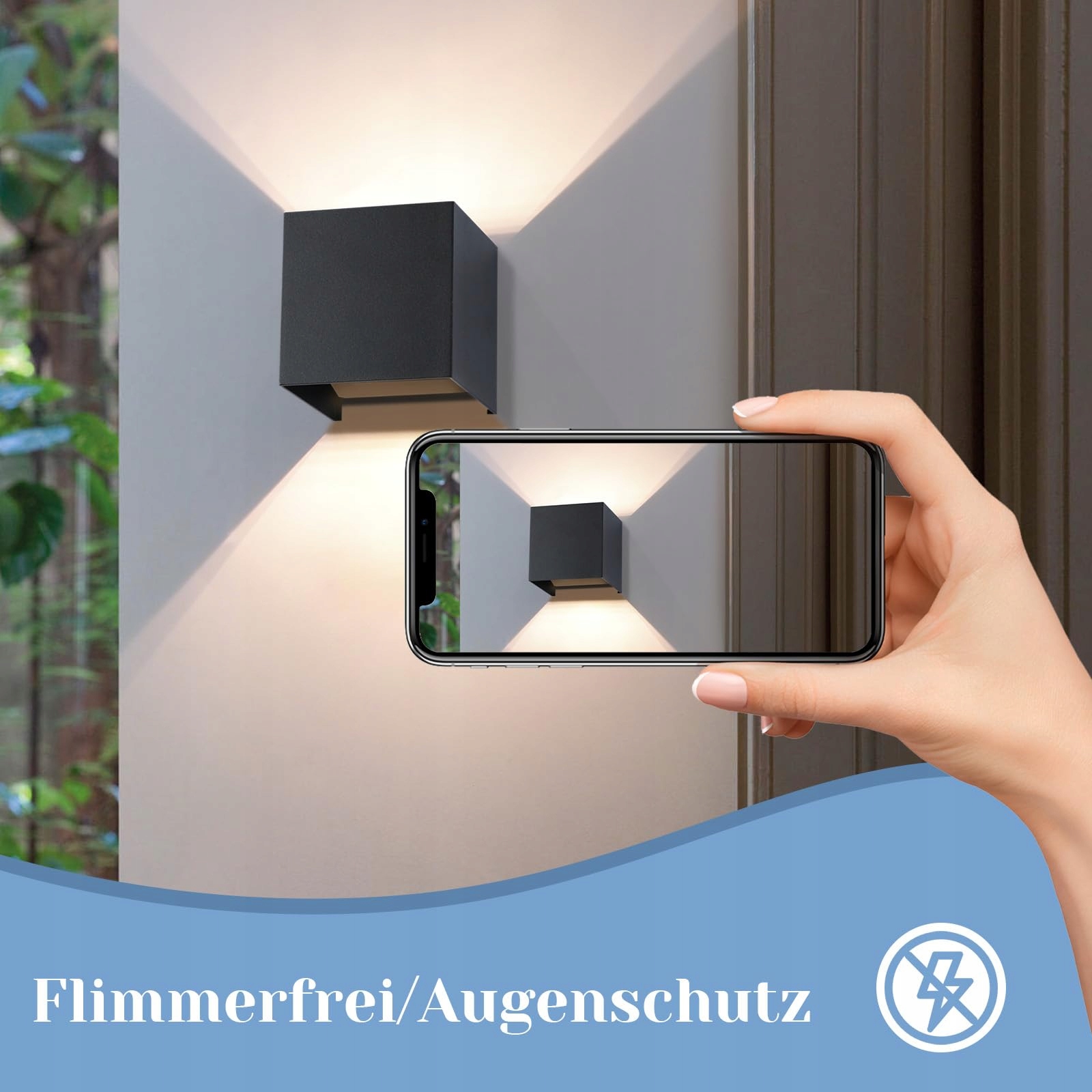Zestaw 2 Lamp LED Zewnętrznych Up Down Czarnych Na Ścianę G9 IP65 KOWANIE — miniatura 4
