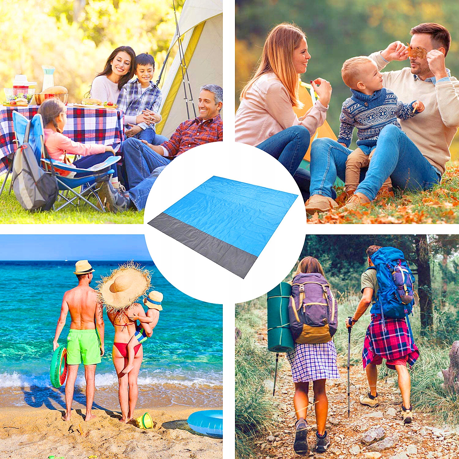 KOC PLAŻOWY PIKNIKOWY 200x210cm MATA PLAŻOWA NA PLAŻĘ BIWAK DUŻY Marka Satis