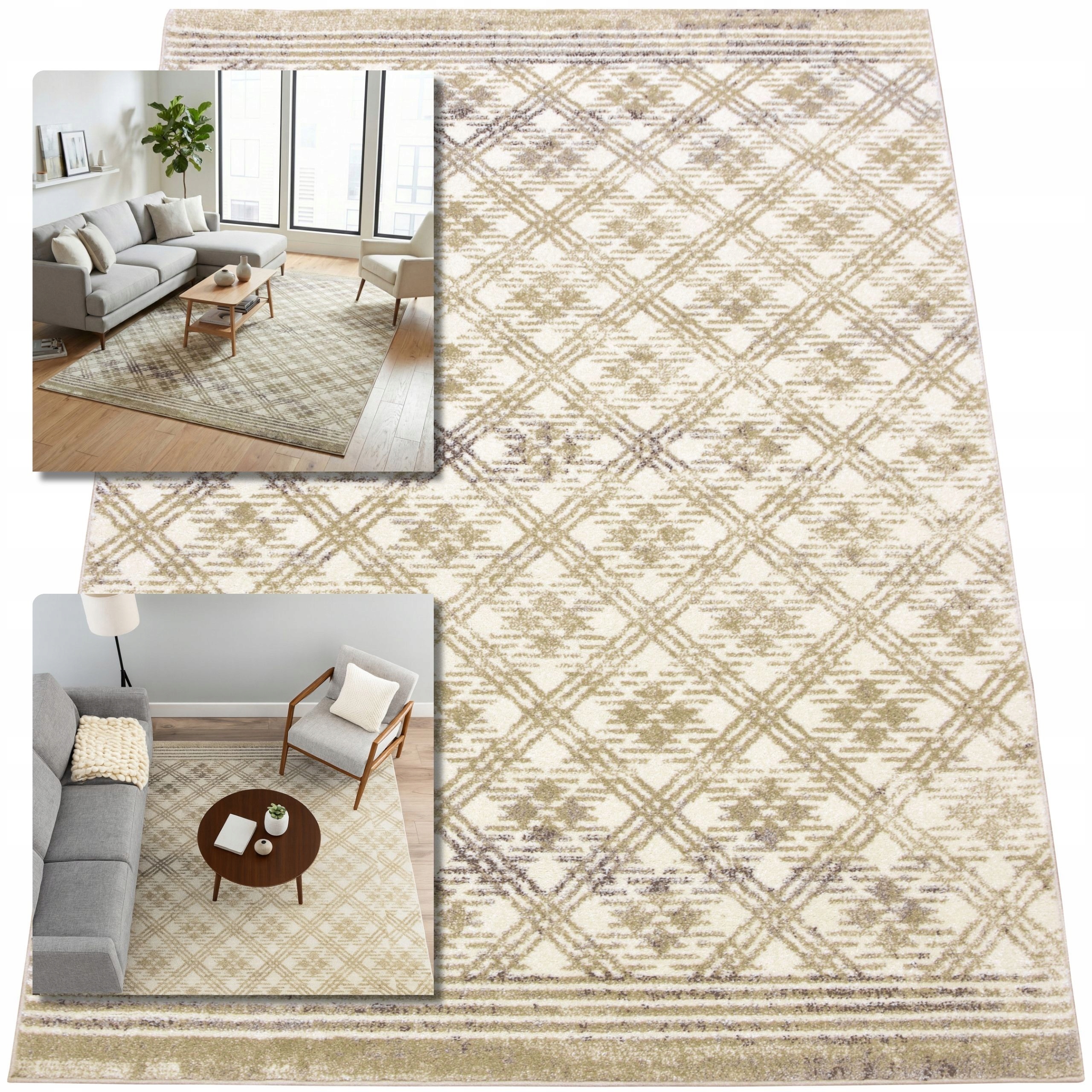 Koberec 120x170 Adventure Béžový Koberec Do Obývacího Pokoje Loft Moderní Koberec