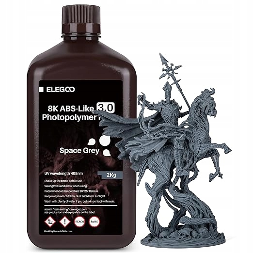 ELEGOO ABS-LIKE 3.0 PRO UV RESIN FOR 3D PRINTERS - GREY, 2 KG