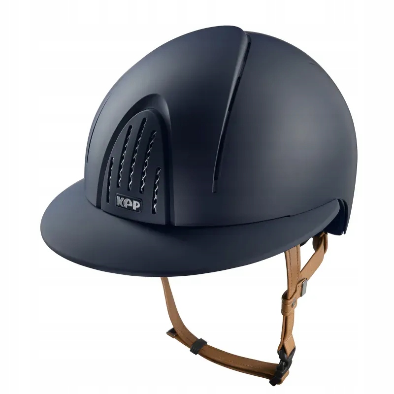 Kask jeździecki Kep Smart Nova Textile PoloPeak szeroki daszek granatowy M