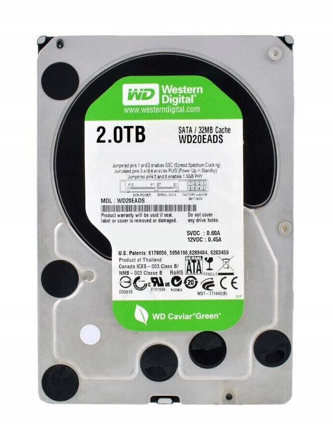 Dysk twardy Western Digital Green WD20EADS-00W4B0 2TB SATA II 3,5