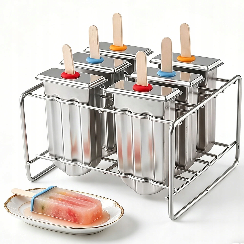 Forma na zmrzlinu Ocelová Domácí 6 Kusů Bez úniku Snadné mytí Stojan