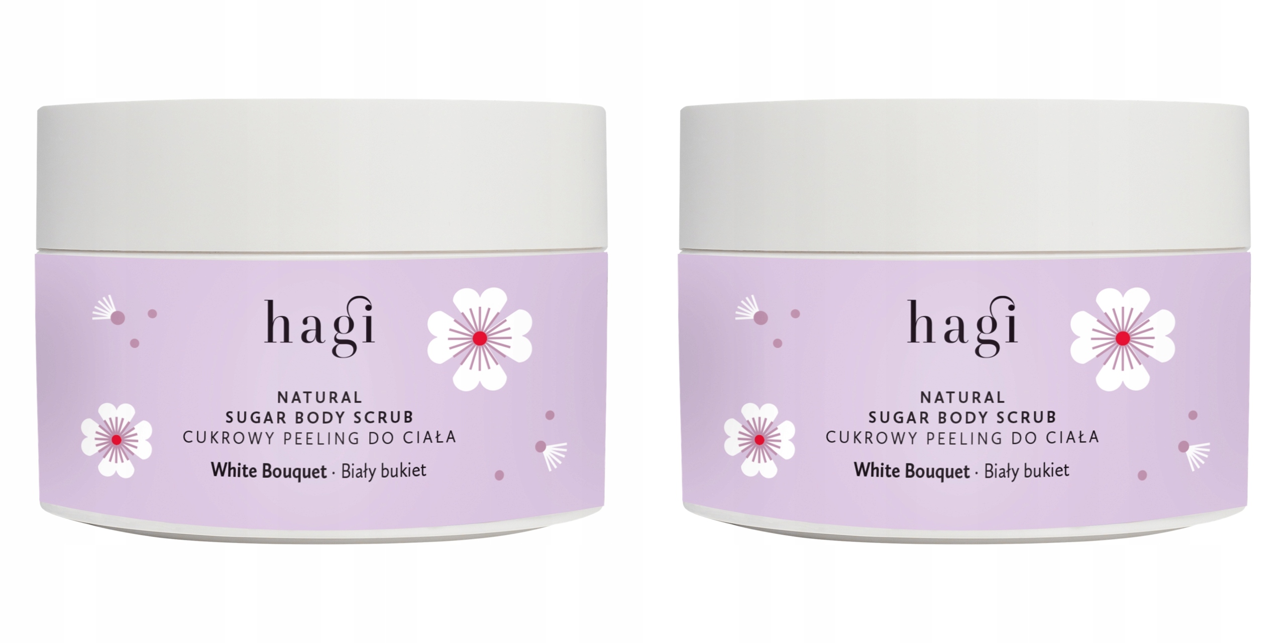2x Hagi Cukrový peeling Bílá kytice 200 g