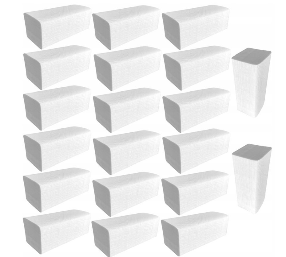 Levně Papírový ručník Zz Bílý 3000 ks pro podavač Celuloza Náhradní Katrin