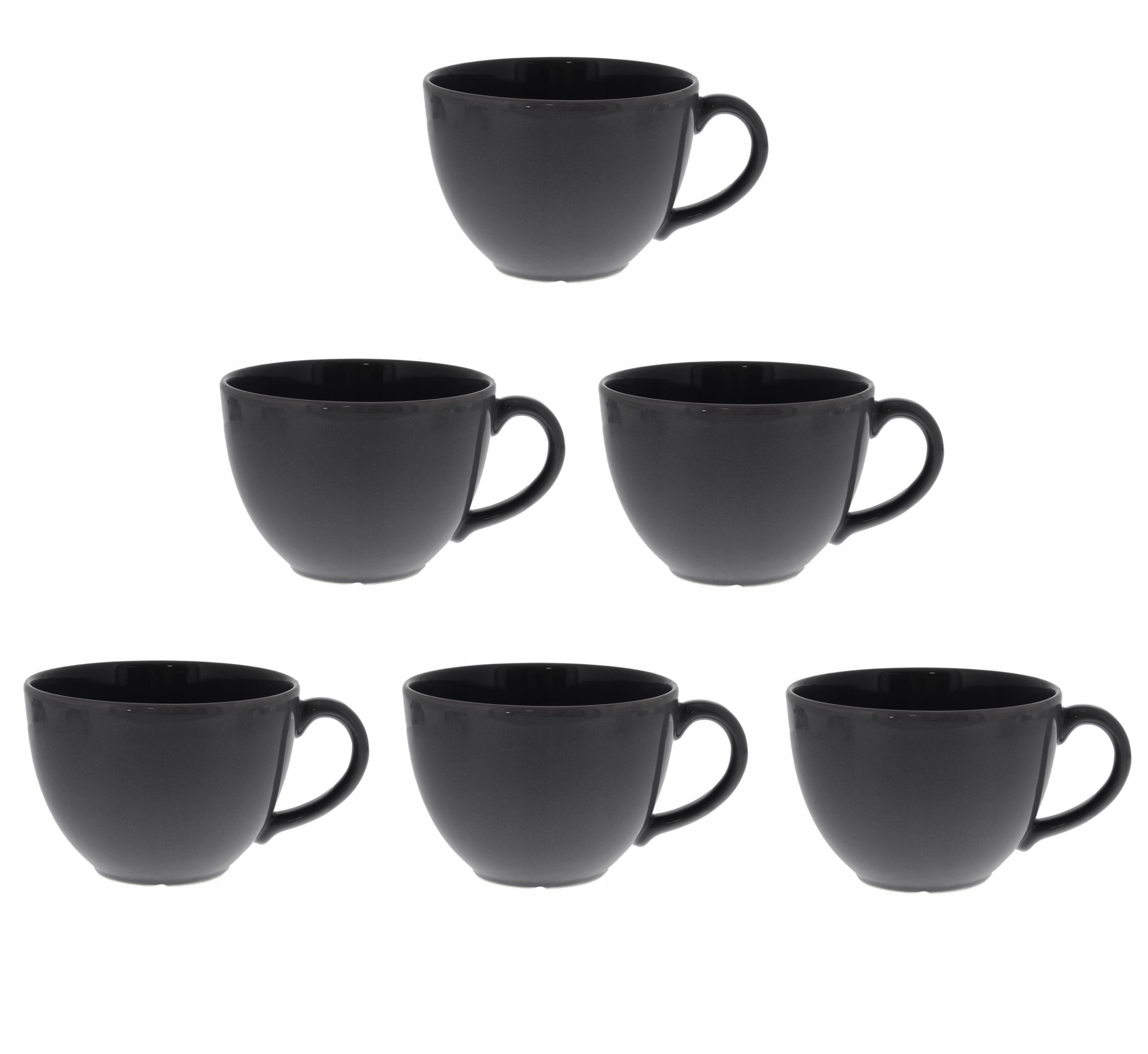 

Zestaw 6 x Kubek Filiżanka 500ml Miska Szary Ciemn