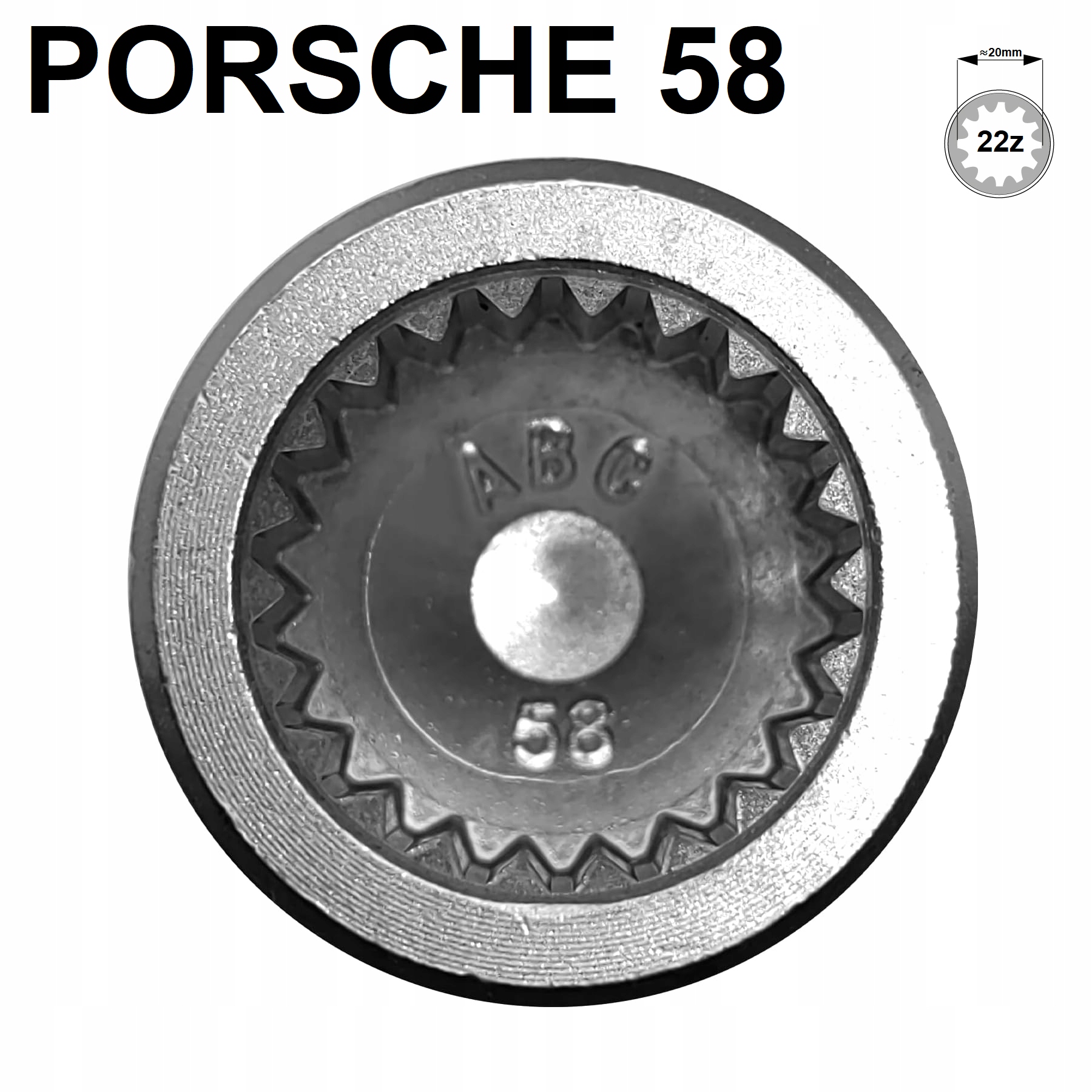 Nástavec Zlodějka Adaptér Pro Zabezpečení Šroubů Kol Porsche Vw Touareg Typ: 58