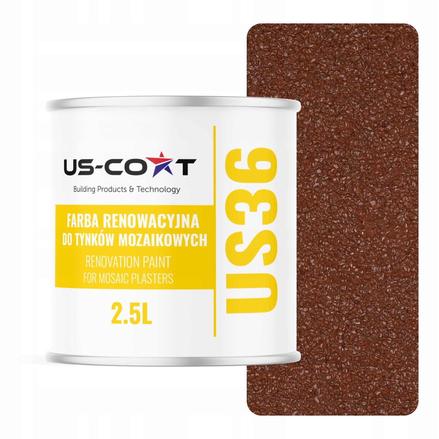 Farba na mozaikovú omietku Renovačná 2.5L Rýchla obnova Tehlová RAL8004