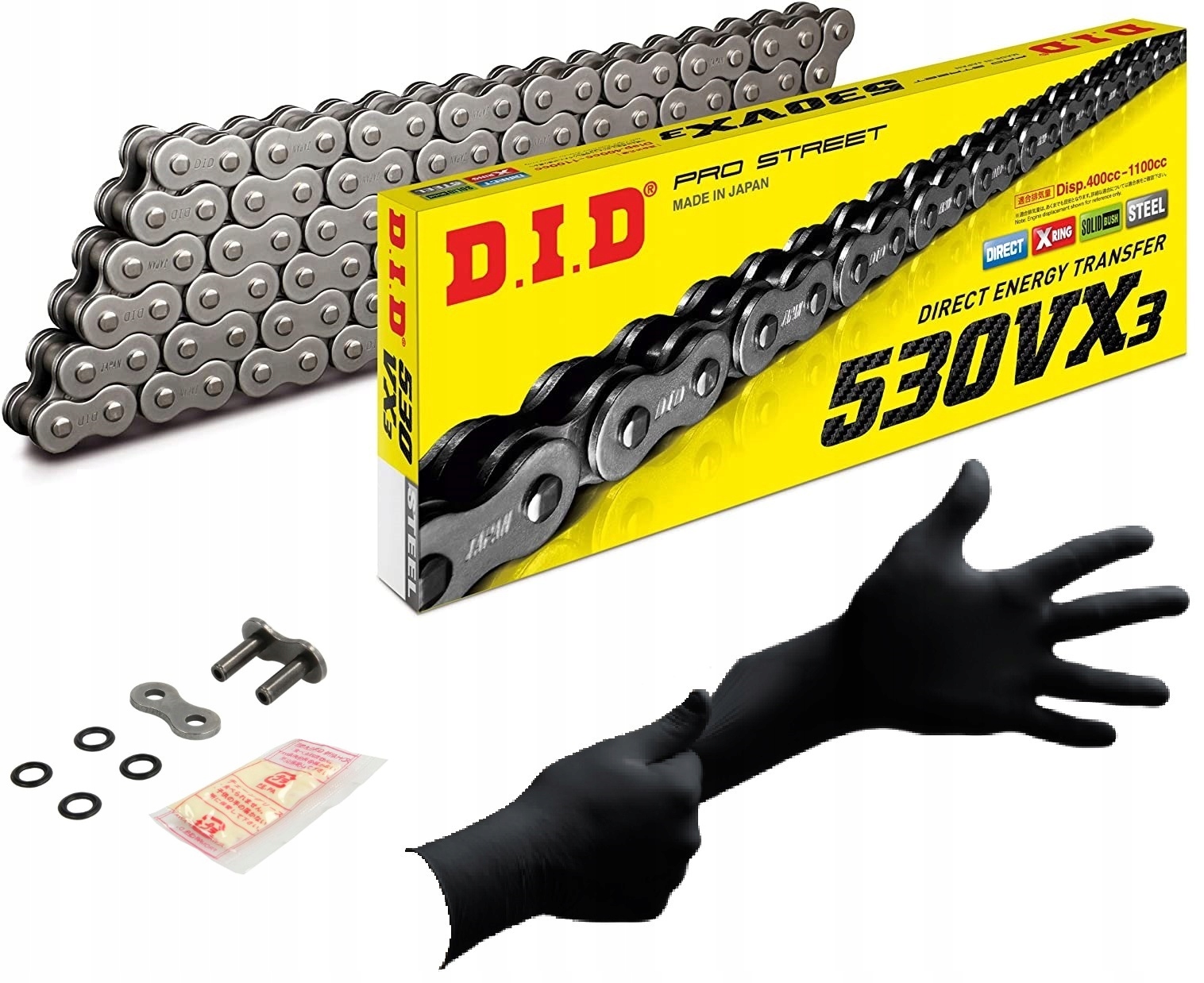 ŁAŃCUCH NAPĘD-OWY DID 50 530 VX3 114 OGNIW CZARNY