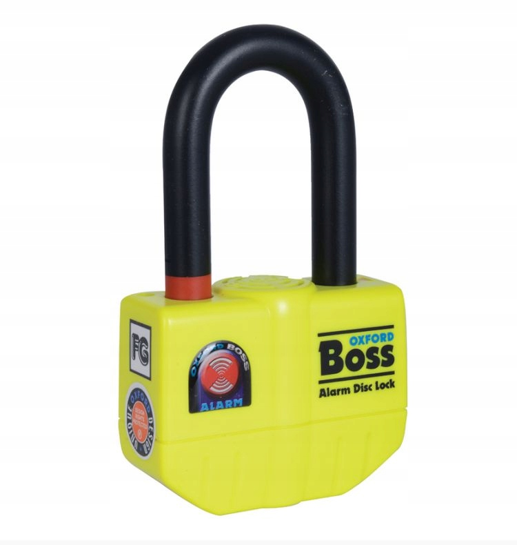 Zámek brzdového kotouče s alarmem Oxford Boss 14
