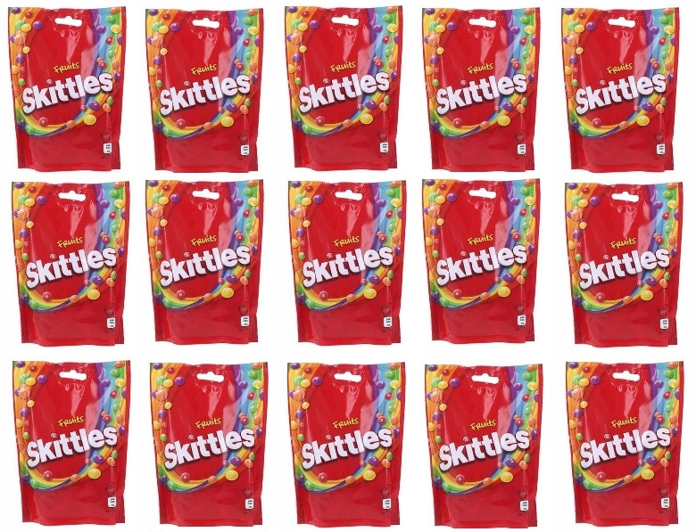 Levně 15x 152g Skittles Fruits Bonbóny v krabičce