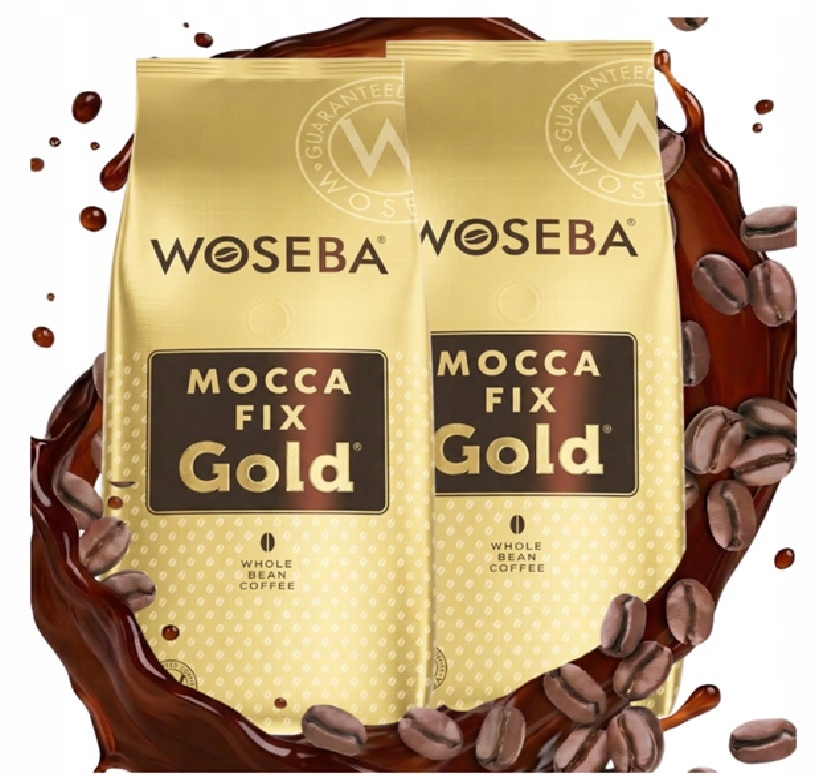 Kawa ziarnista mieszana Woseba Mocca Fix Gold tradycja 2 kg data 09.2027 r.