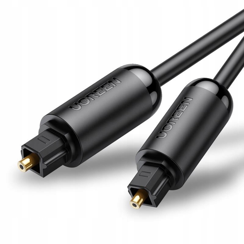 Ugreen AV122 Kabel optyczny Toslink Audio, aluminiowy z oplotem, 2m (czarny