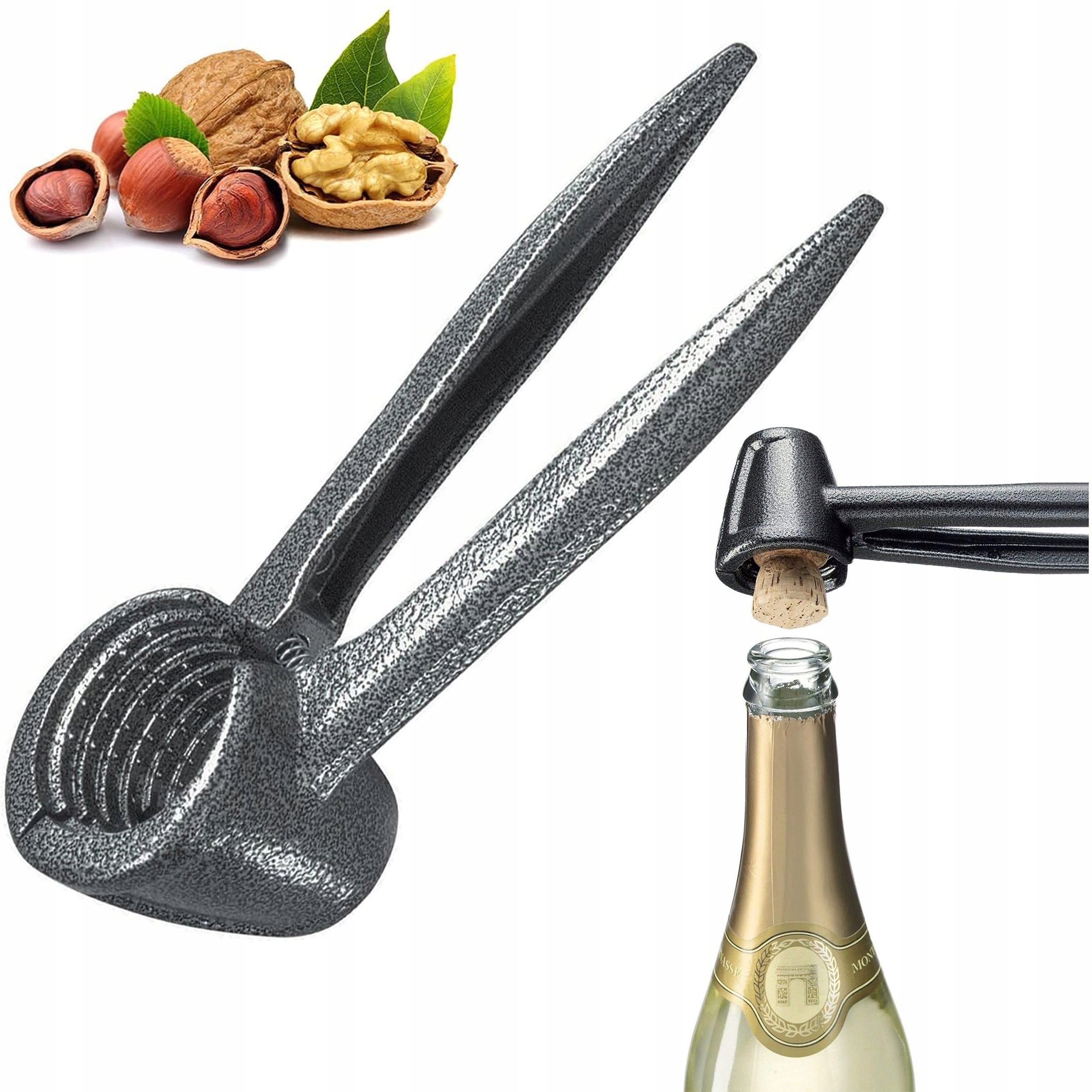 DZIADEK DO ORZECHÓW UNIWERSALNY METALOWY OTWIERACZ BUTELEK MOCNY SOLIDNY Stan opakowania oryginalne