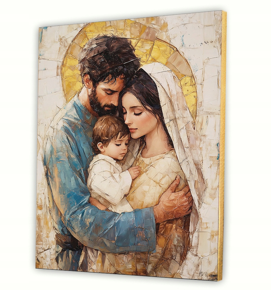 Obraz do obývacího pokoje Svatá rodina na plátně 30x40 cm náboženský dárek #909