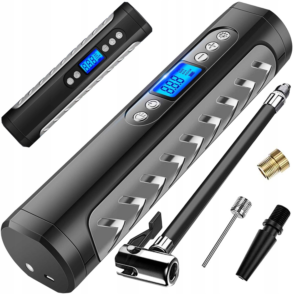 Akumulátorová pumpa pro automobilové kolo, elektrický kompresor, 10 barů, LCD