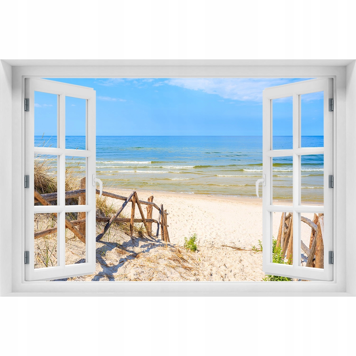 

3D Okno Naklejka na ścianę Wejście na plażę