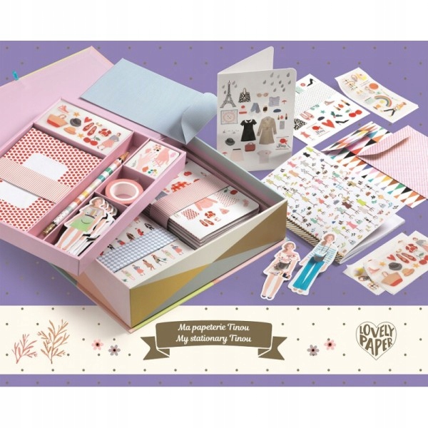 

Djeco: Tinou – kuferek zestaw papierniczy 3501