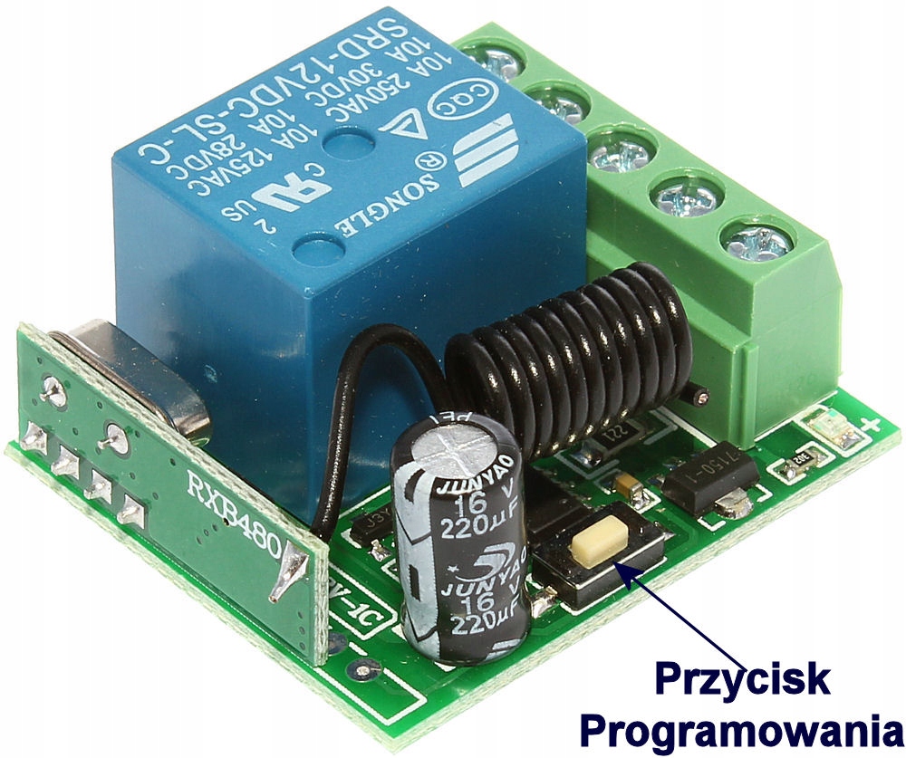Przekaźnik z Pilotem 12V 433MHz Przełącznik 100m Producent ACS