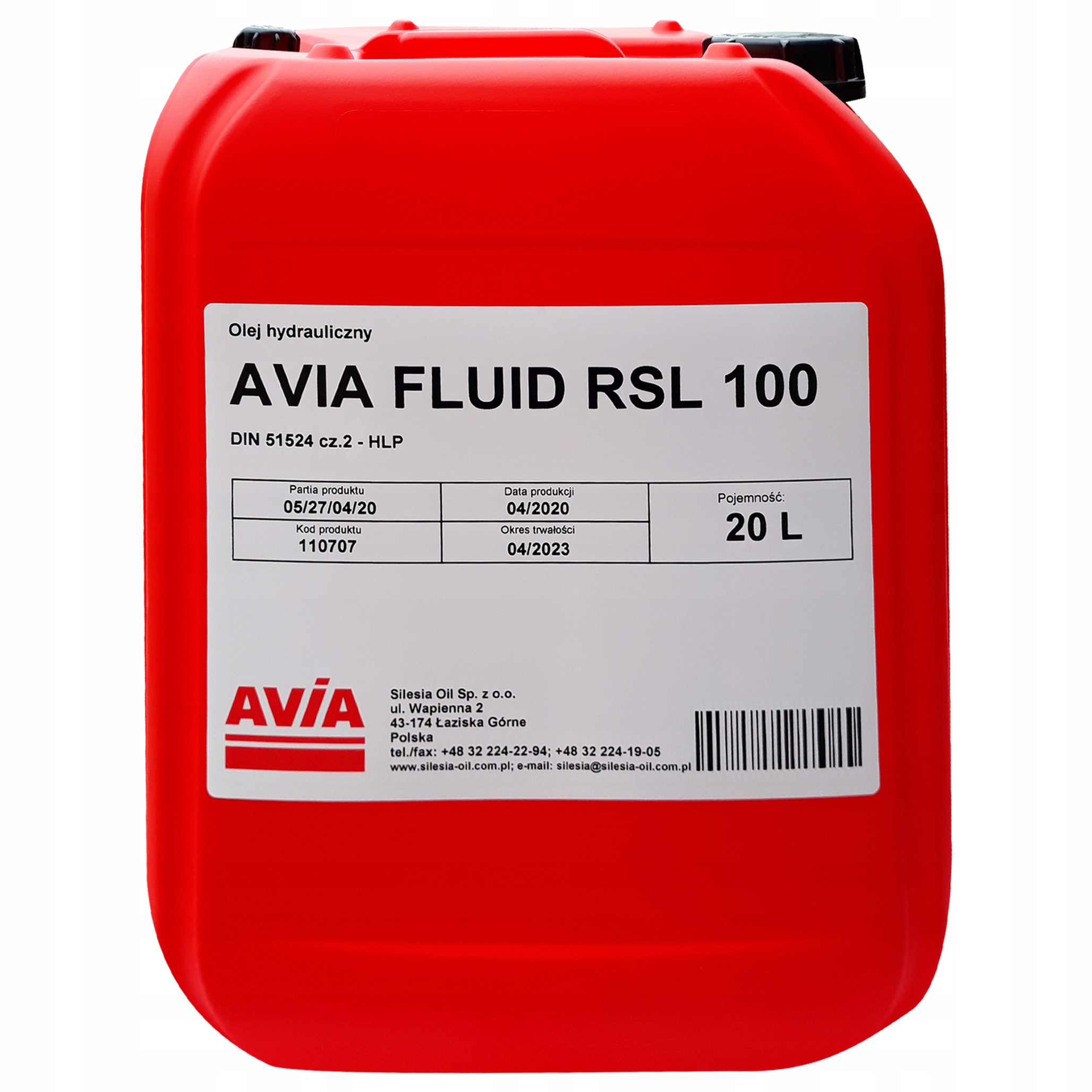 Olej Hydrauliczny AVIA HLP 100 20L hm-hlp