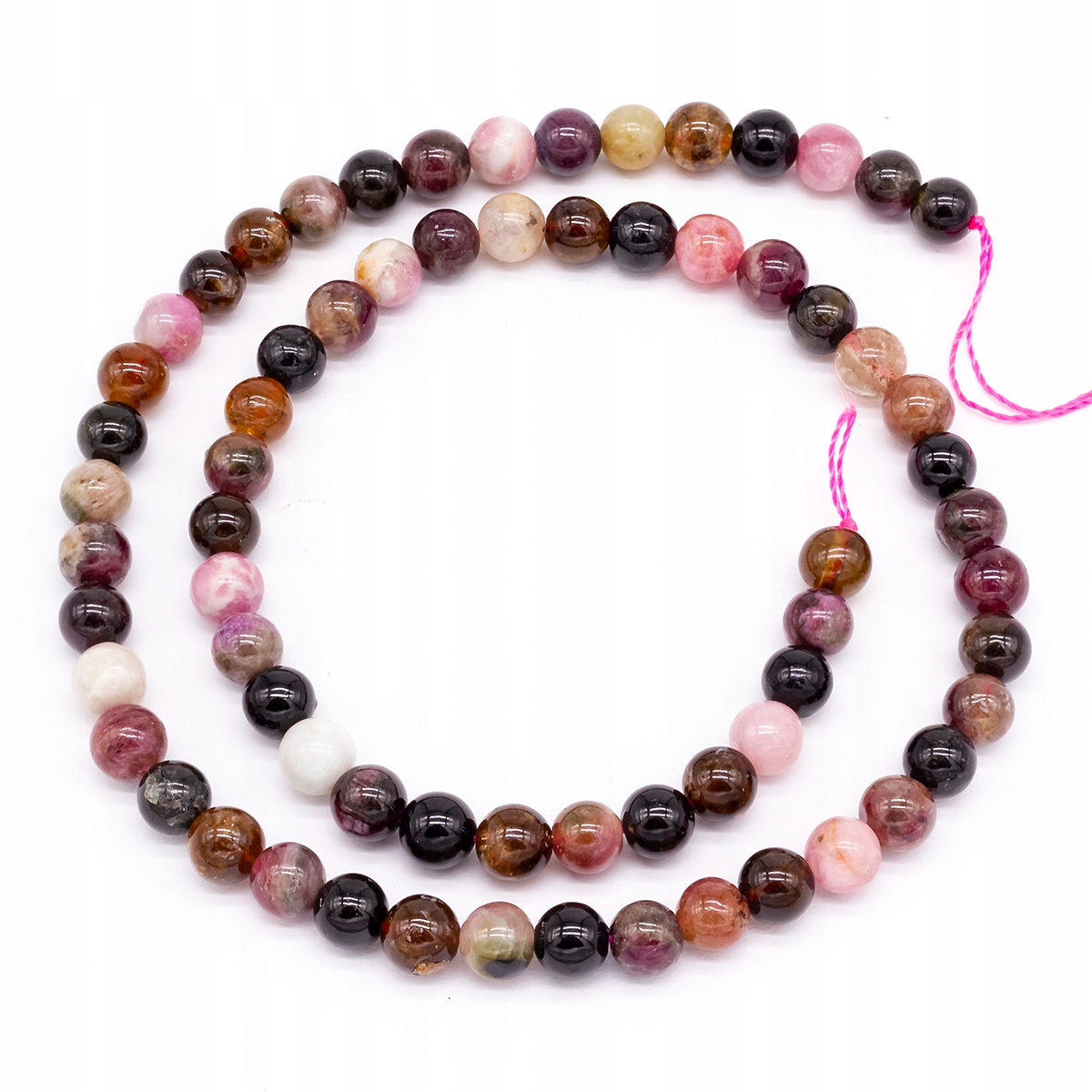 Korálky Přírodní Turmalín 6mm 66ks/39cm/nic