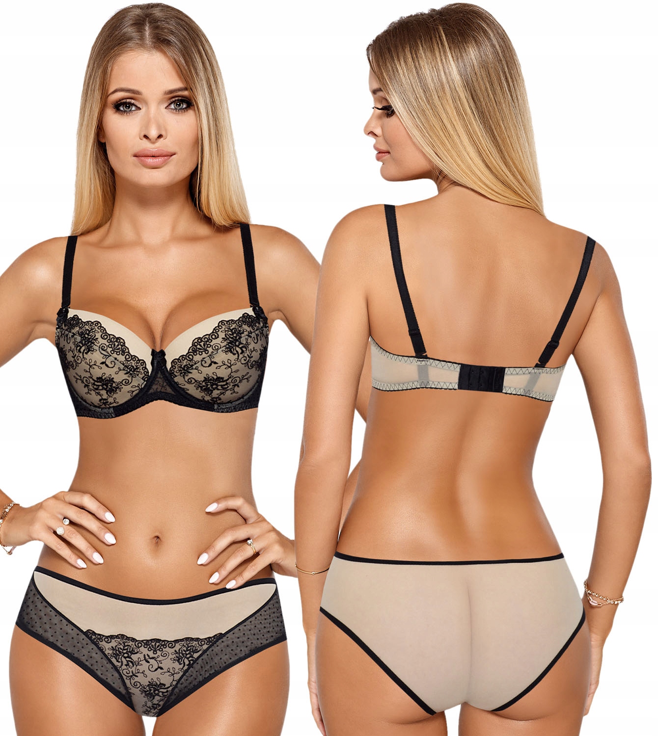 

Pari IMI Komplet biustonosz push-up figi *75B+M*