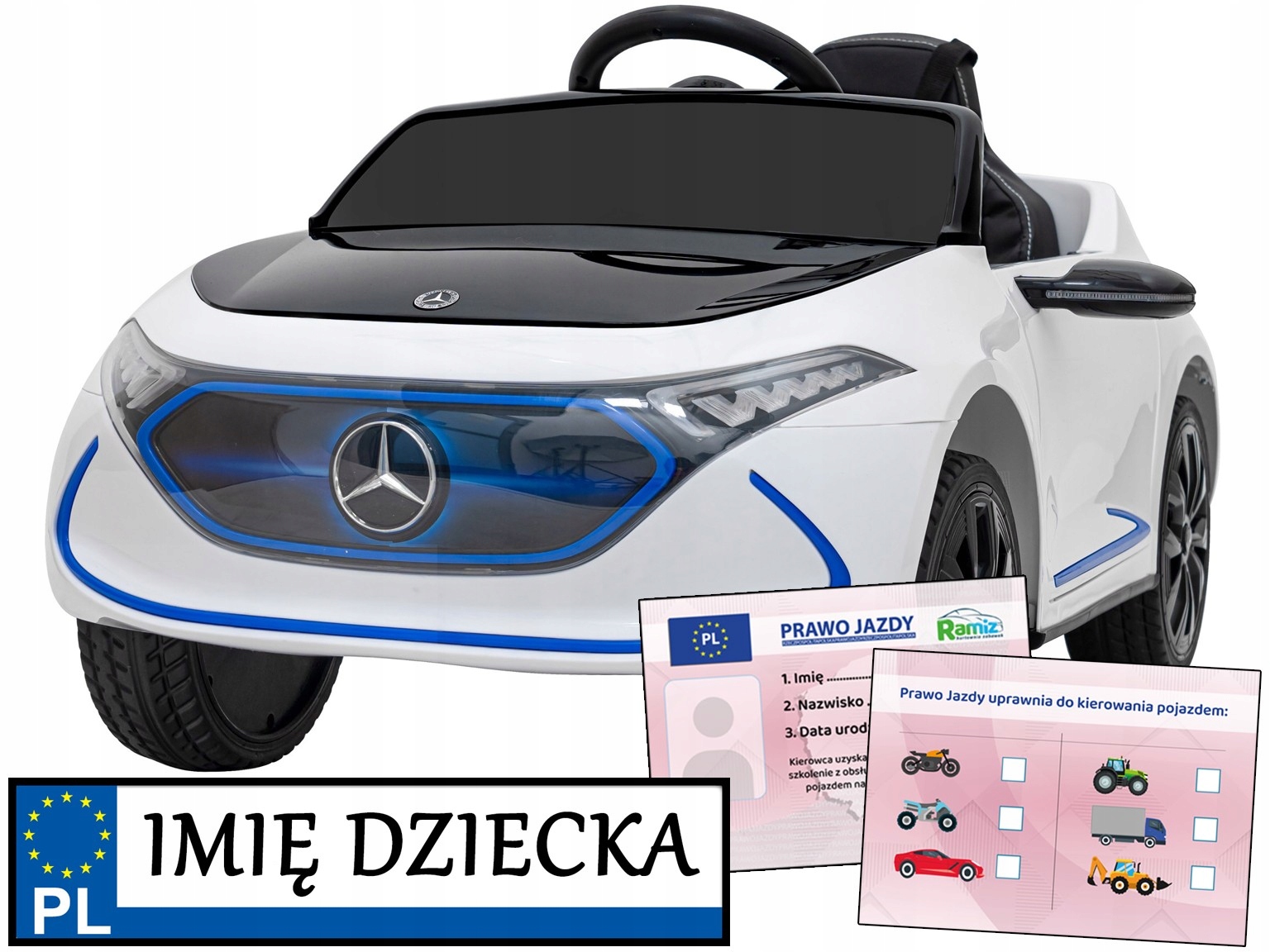 Mercedes Benz Amg Eqa auto na akumulator dla dzieci Pojazd Elektryczny