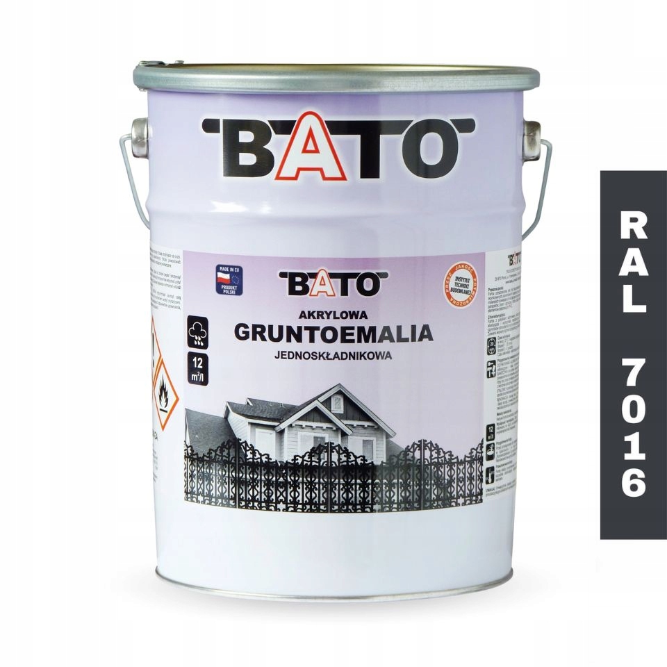 Základní Nátěr akrylová jednosložková barva Bato Ral 7016 Antracit 5L