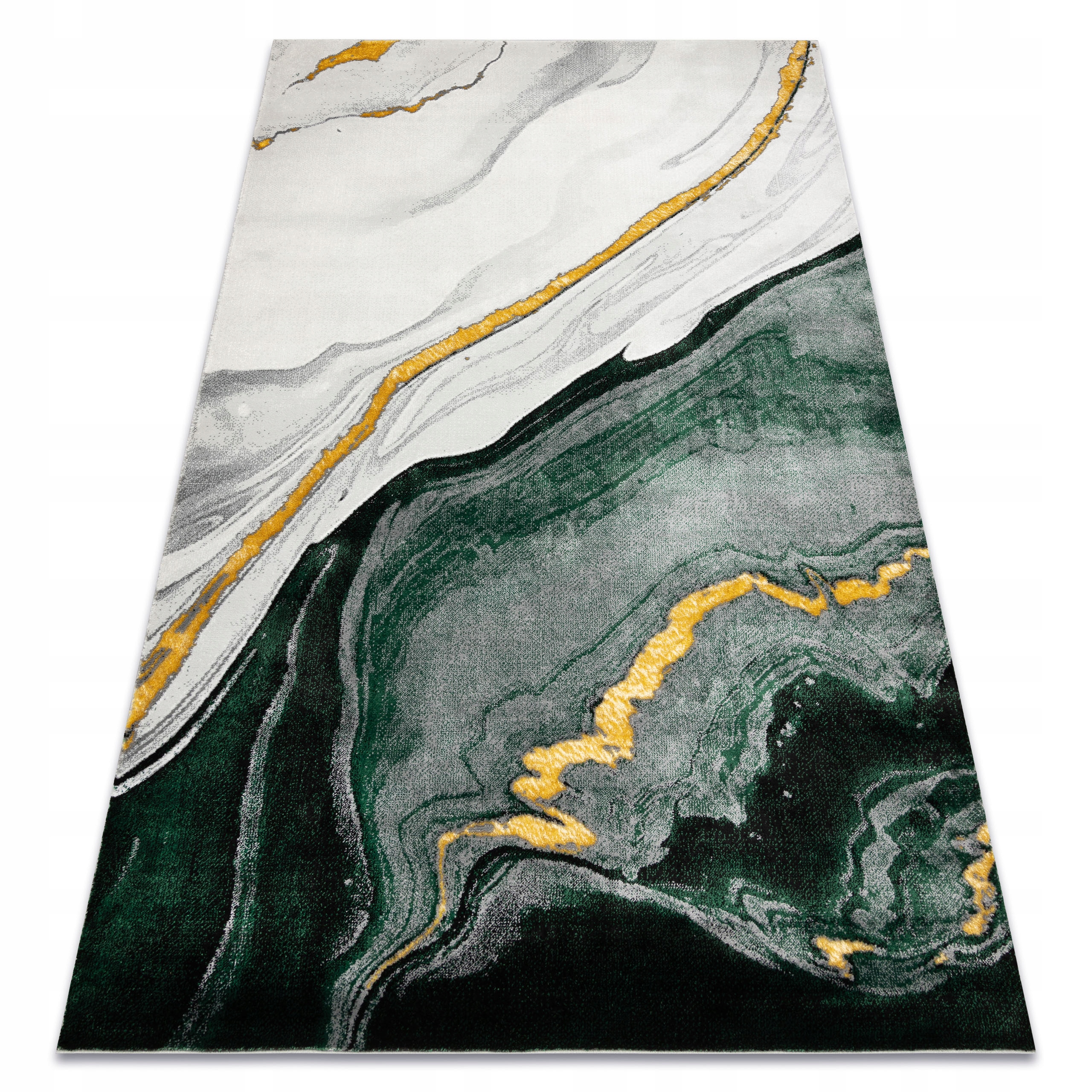 Exkluzivní Koberec Do Obývacího Pokoje Glamour Marmur zeleň/zlatý 160 x 220 cm
