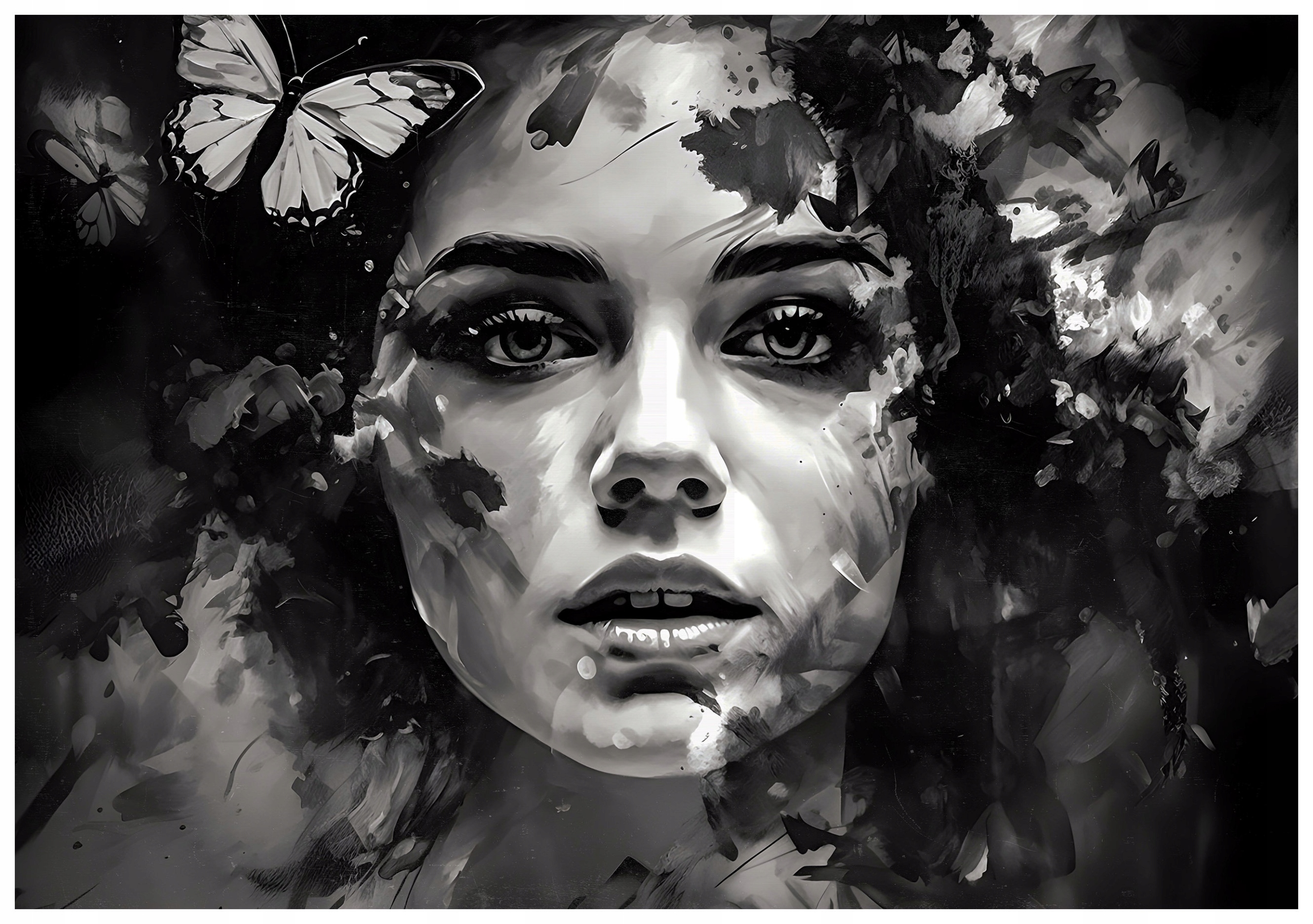 Fototapeta vlies Žena Kvety Grafika Portrét Elegancia 520x318 lepidlo