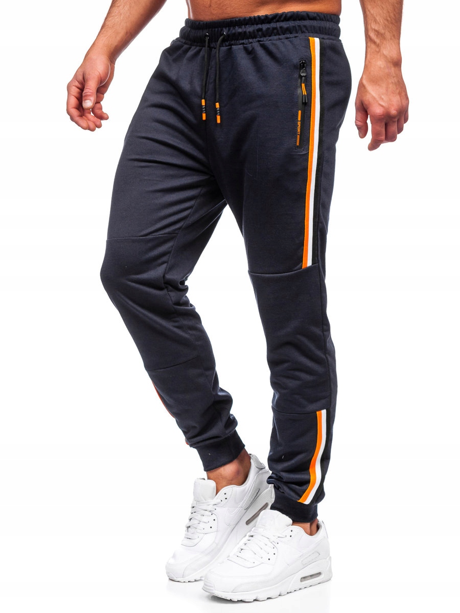 

Spodnie Dresowe Męskie Granatowe K10336 DENLEY_2XL