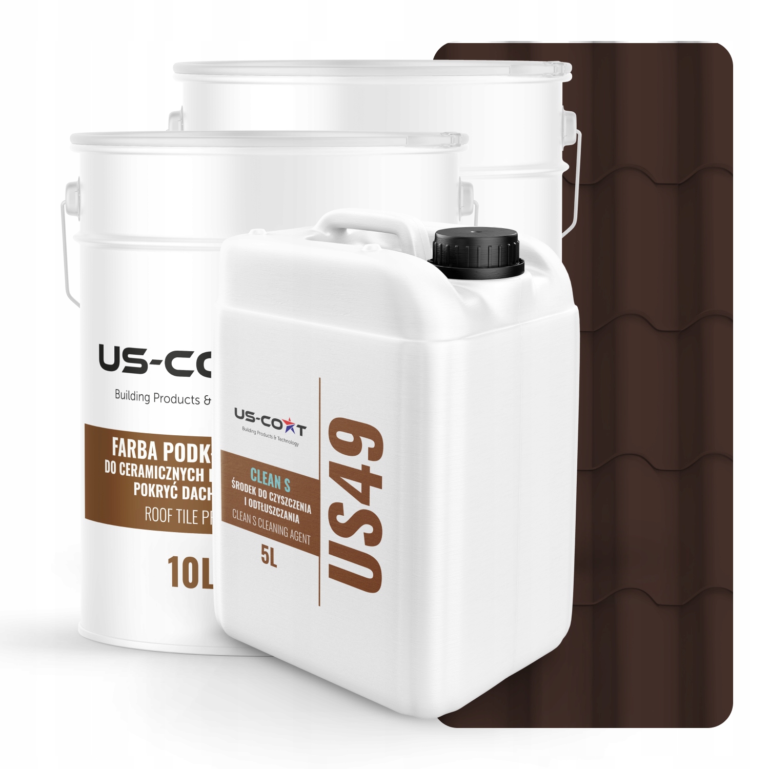 Farba Na Keramické Strešné Tašky Sada Čokoládovo Hnedá RAL8017 74m2 Lesklá