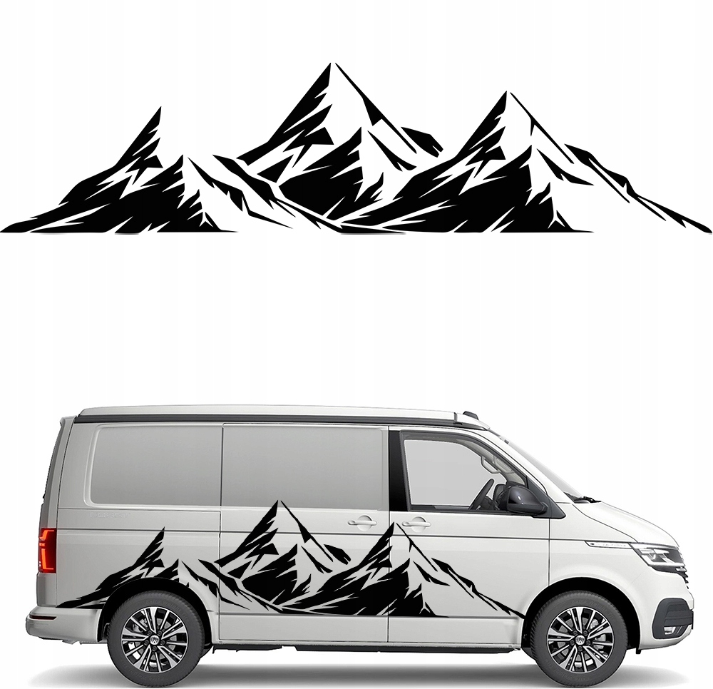 Samolepka Grafika pro karavan a karavan Horské Pásmo Hory 45x187