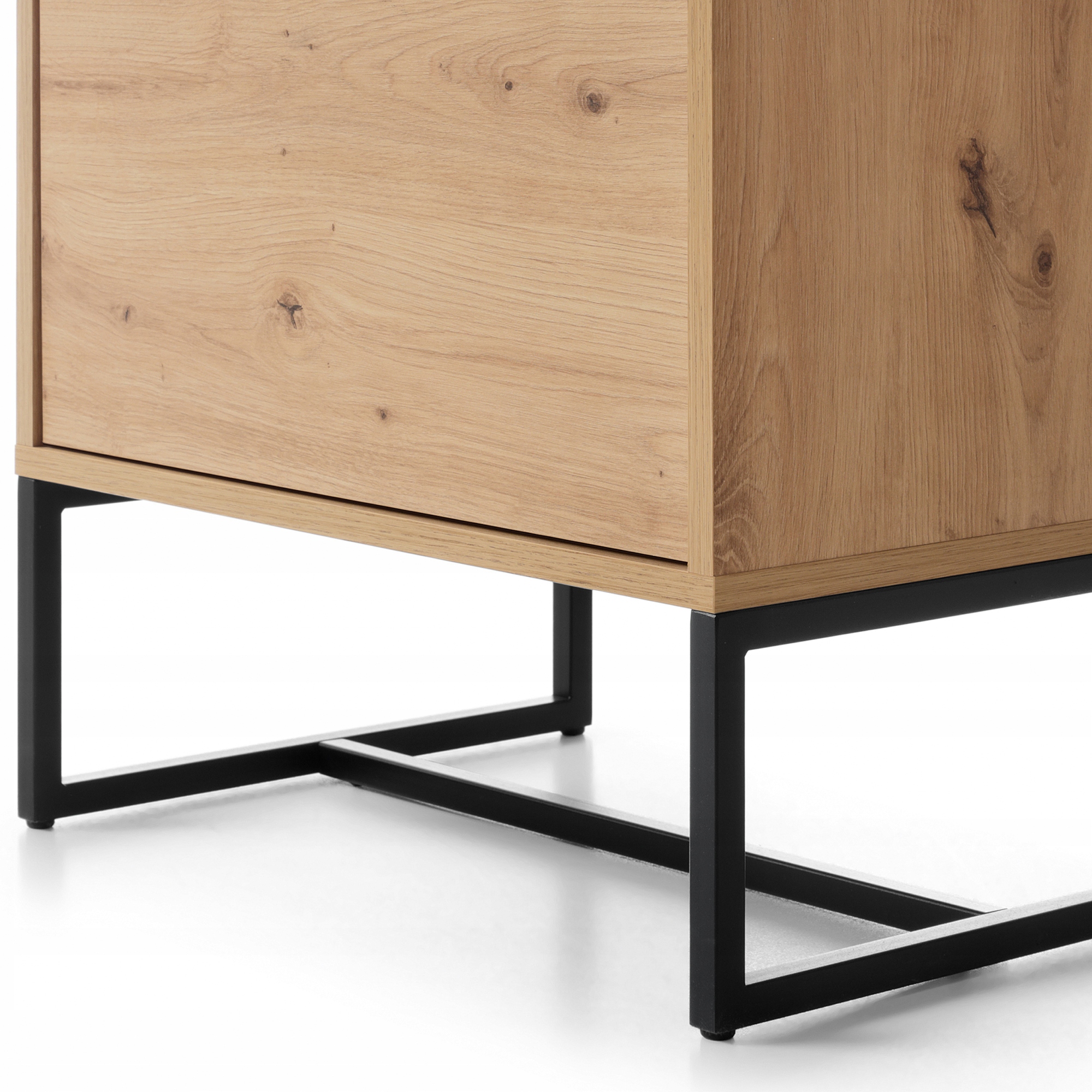 Wysoka witryna AMBRA WT53 LED styl loft artisan Wysokość mebla 197 cm