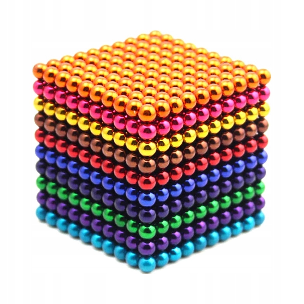 Kulki magnetyczne tęcza 1000szt 5 mm