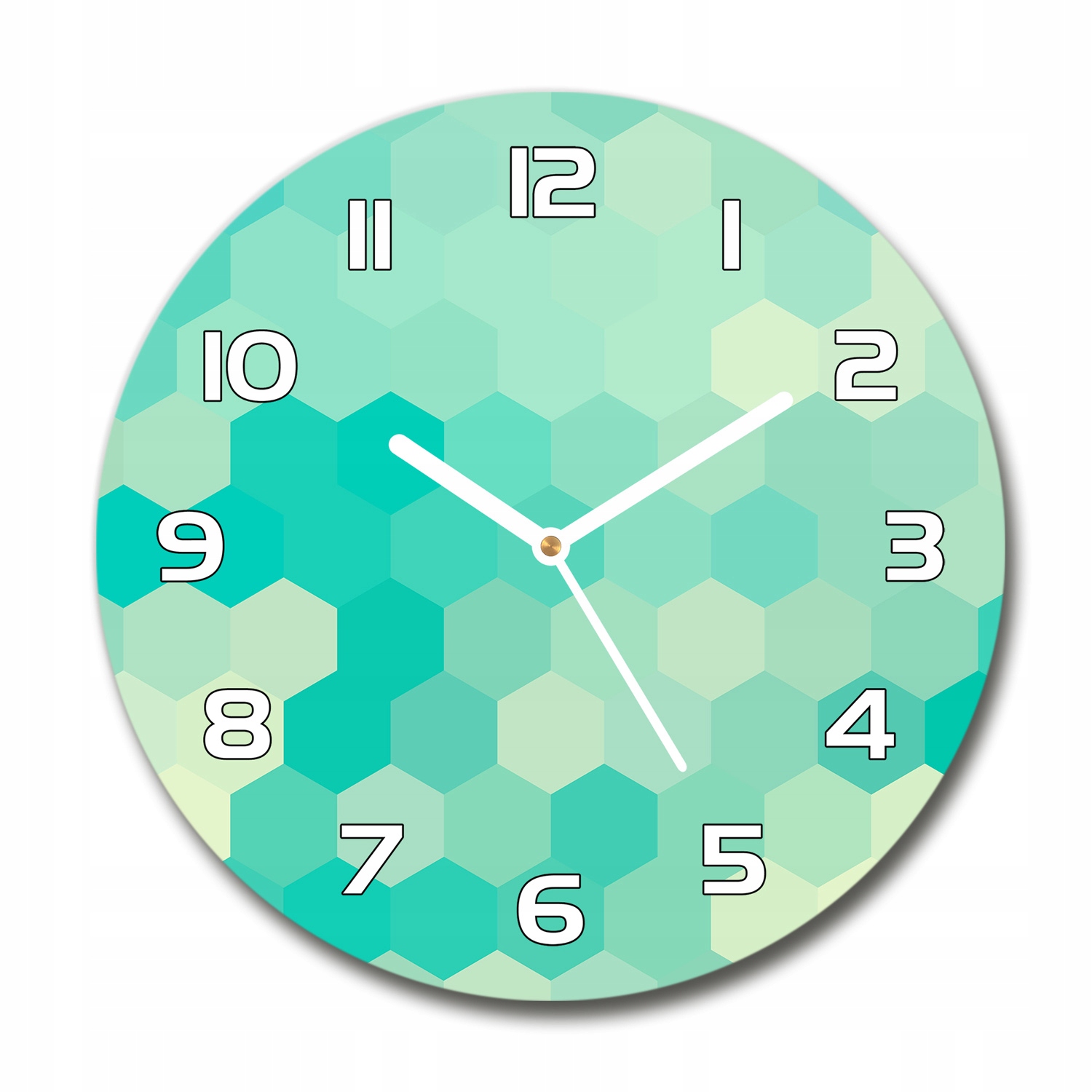 

Zegar szklany na ścianę Geometryczne tło fi 30 cm
