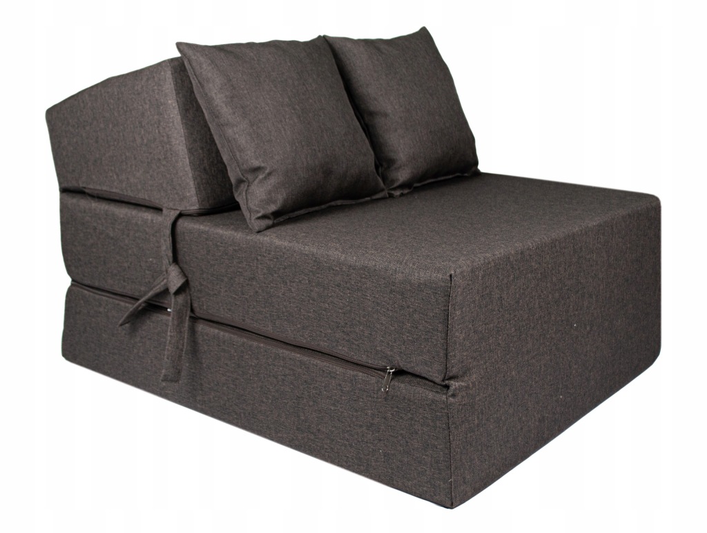 Fotel Rozkładany Materac Składany Dla Dorosłych 70/200/15 Sv: Ciemno Szary
