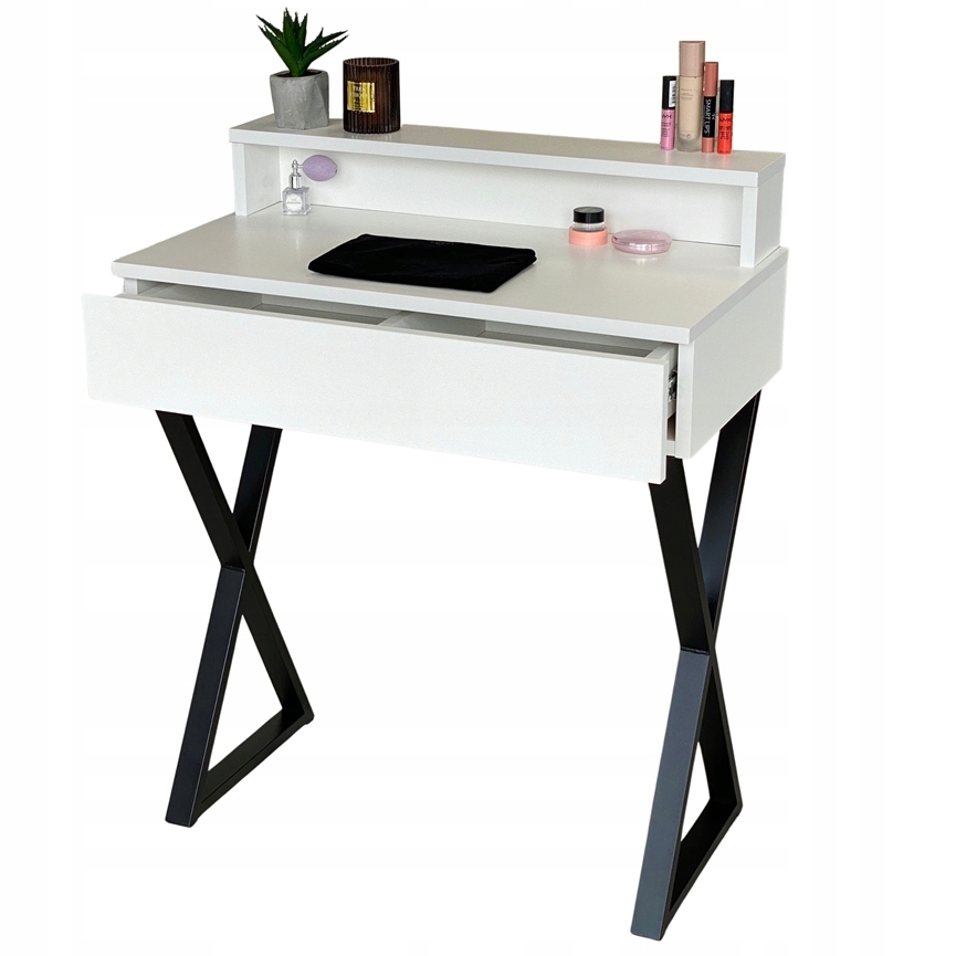 

Toaletka Lena Plus Biała Mat Metal Czarne X 75CM