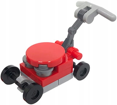

Kosiarka do trawy z części Lego, czerwona