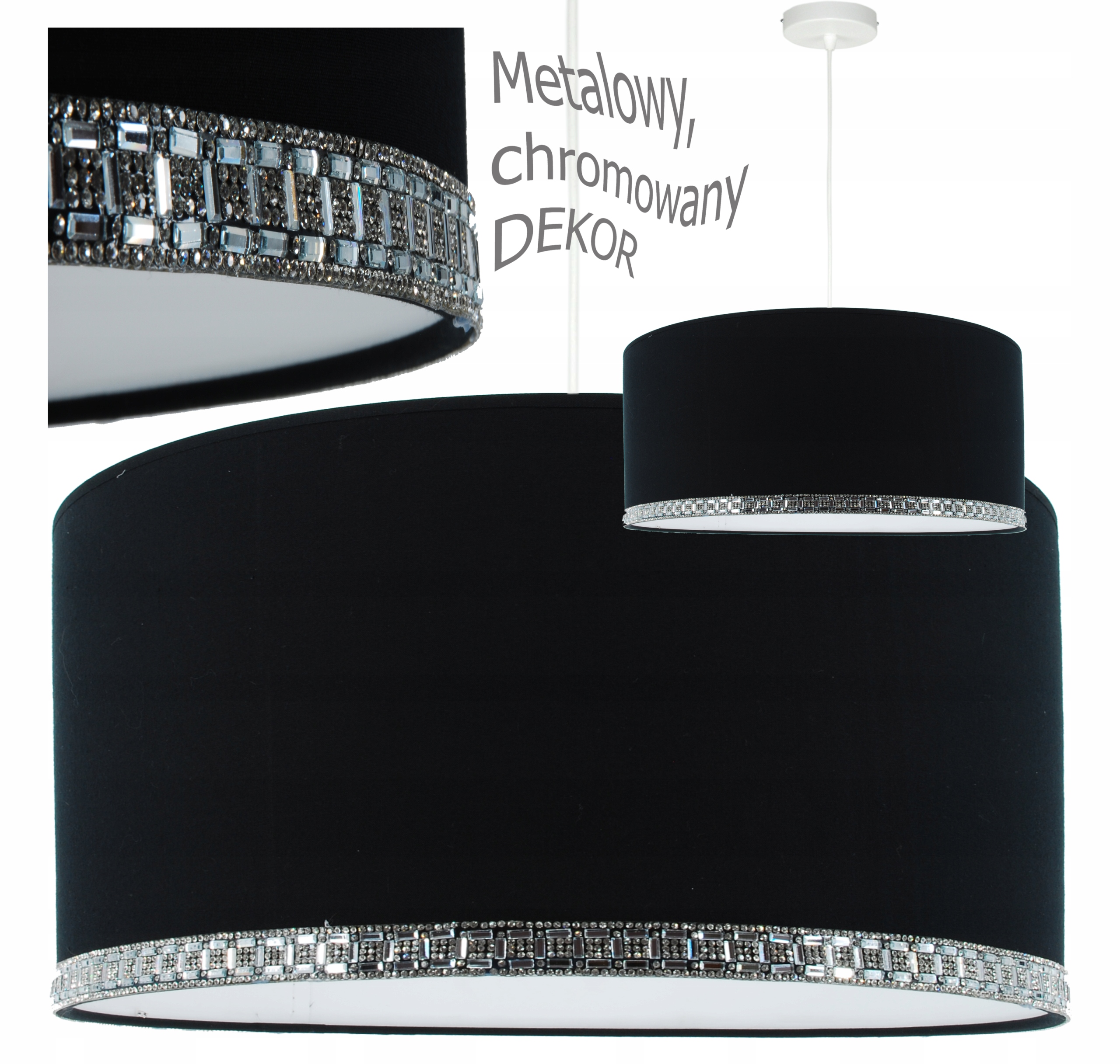 Moderní závěsná lampa dekorace, stínidlo 40 cm, obývací pokoj, ložnice, Led