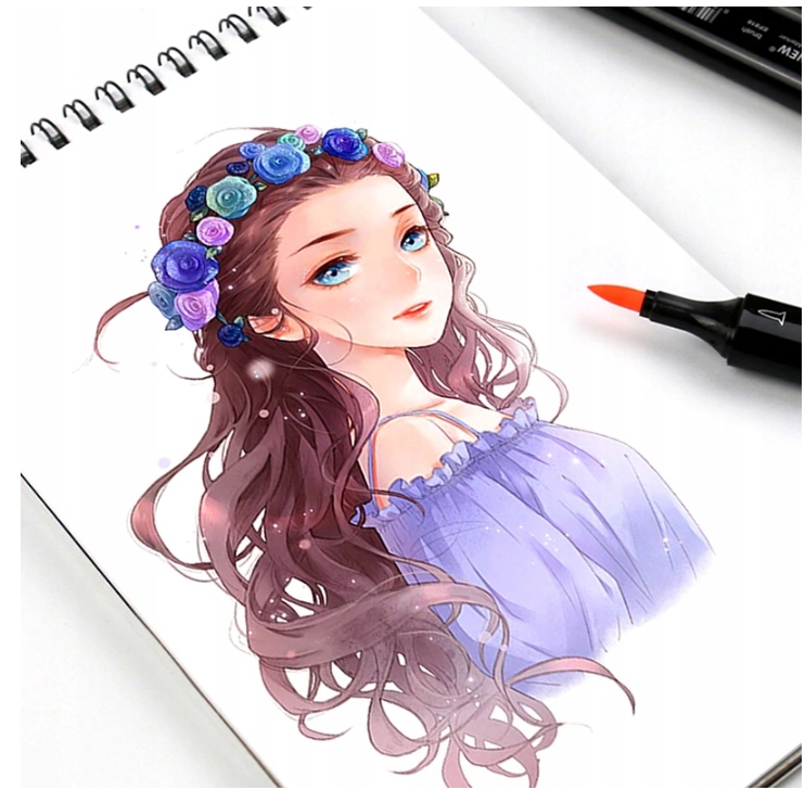 MARKERY ALKOHOLOWE 80 SZT FLAMASTRY MAZAKI PISAKI Płeć chłopcy dziewczynki