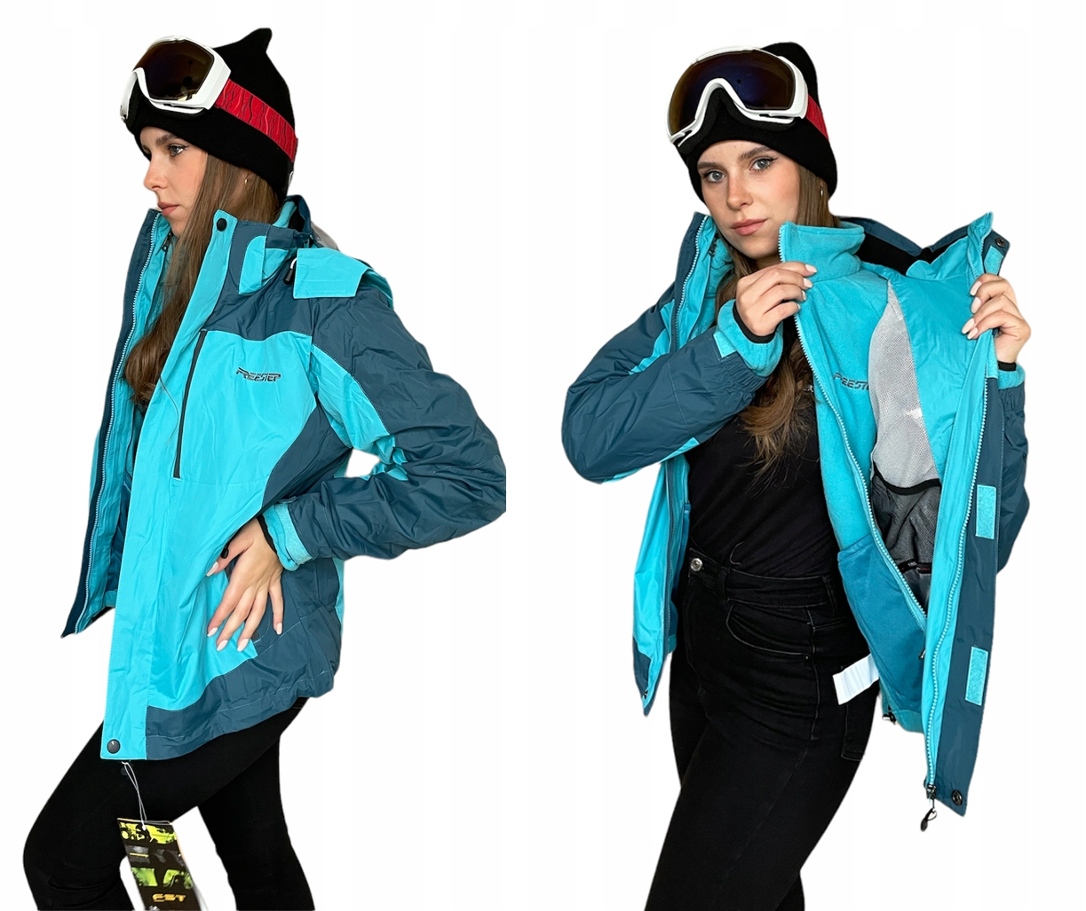 KURTKA NARCIARSKA 2w1 ZIMOWA POLAR 20000mem S Kaptur z kapturem